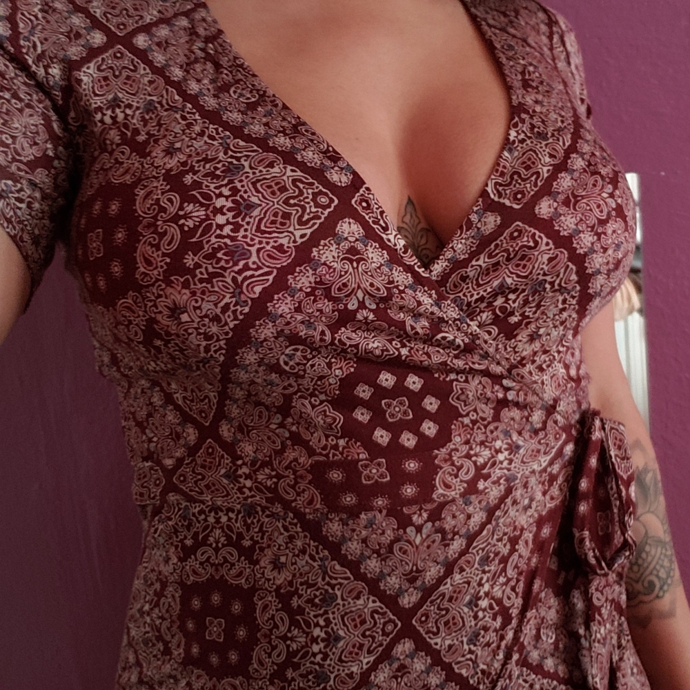 Long wrap dress